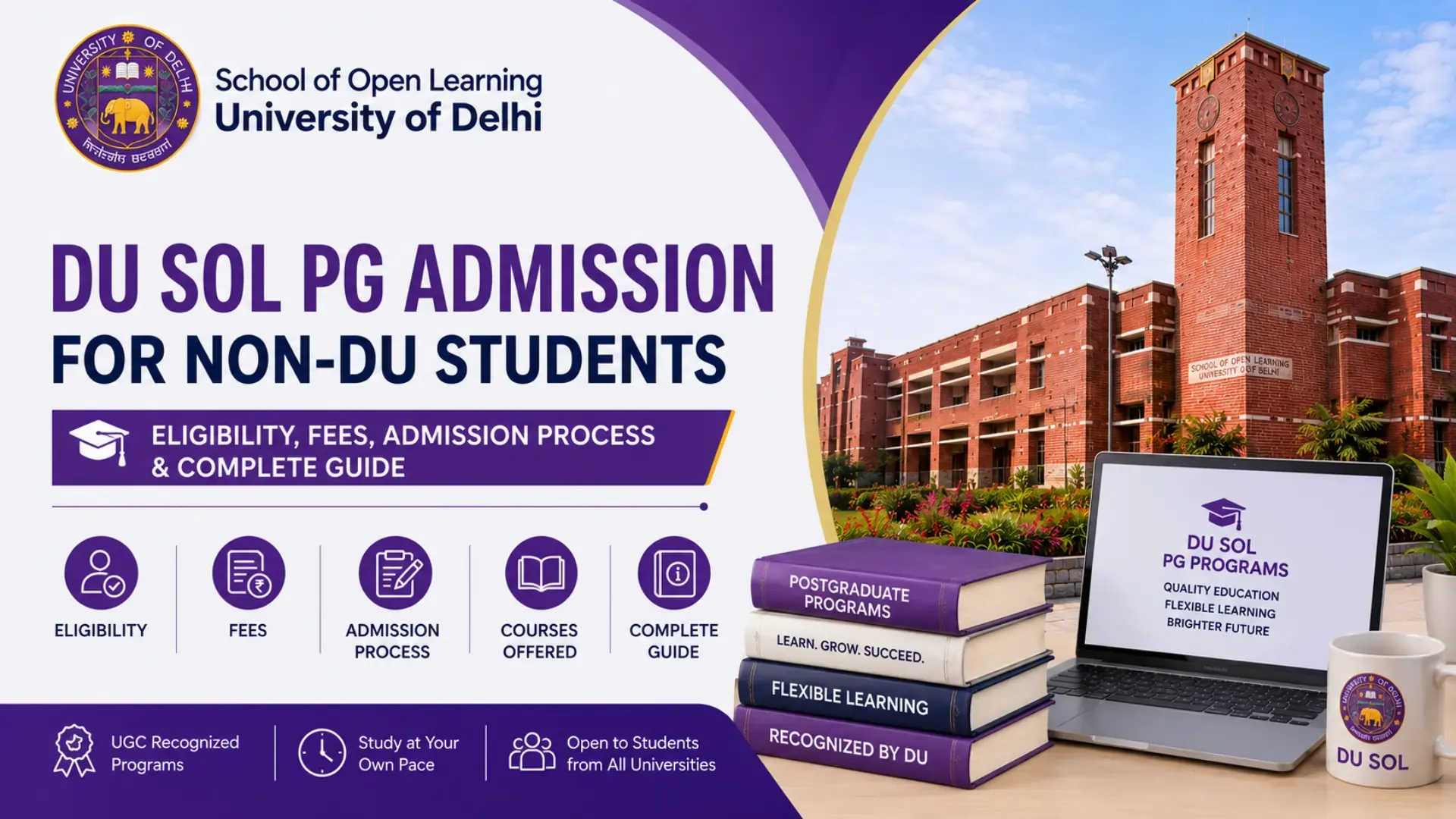 DU SOL PG Admission for Non-DU Students 2026: Eligibility, Fees, Admission Process & Complete Guide