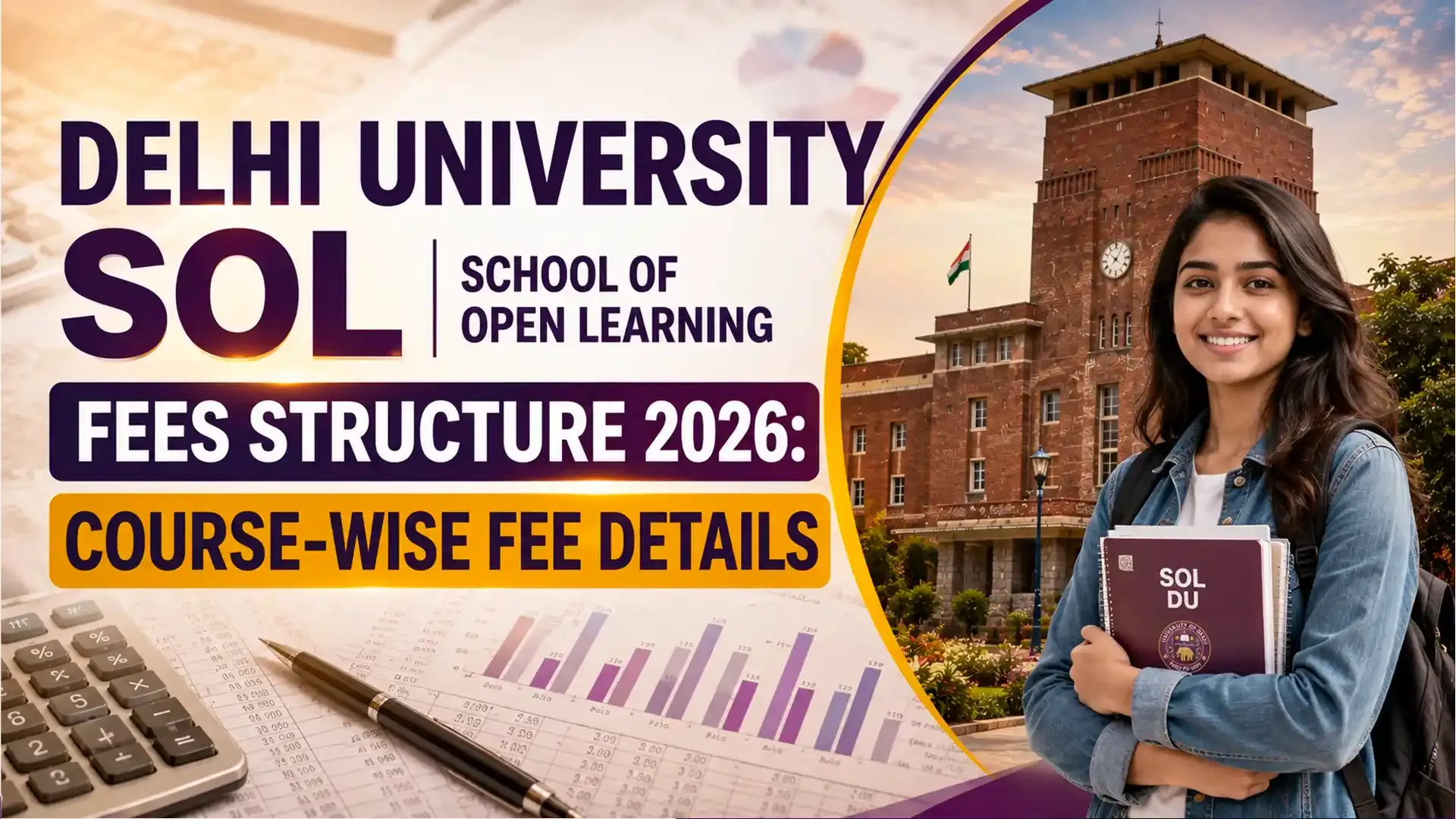 DU SOL Fees 2026 for Delhi Students: UG & PG Course-Wise Details