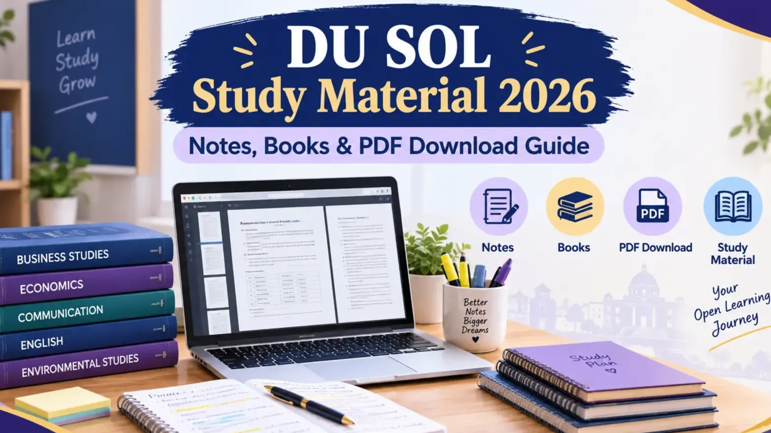 DU SOL Study Material 2026: Notes, Books & PDF Download Guide